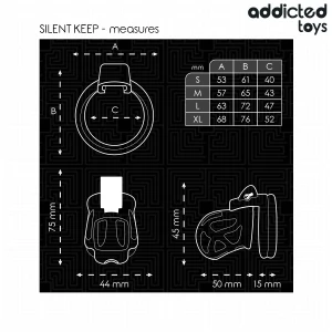 ADDICTED TOYS LOCKED - CICHY TRZYMAJÄCY PENIS CAGE 7,5 CM